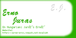 erno juras business card